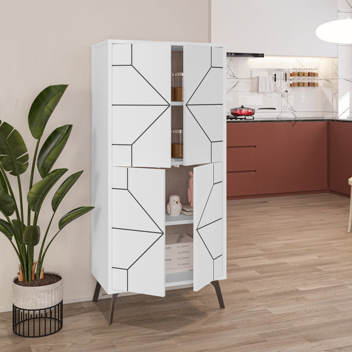 Hanah Home Armario multiusos Dune - Blanco Hanah Home Armario multiusos Dune - Blanco